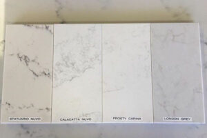 Read more about the article Frosty Carrina vs. Calacatta Nuvo: Choosing the Right Quartz Countertop