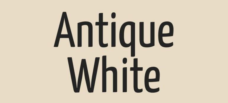 Antique White in Art and Antiques
