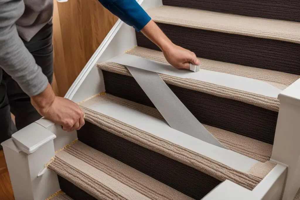 DIY carpet stair anti-slip methods
