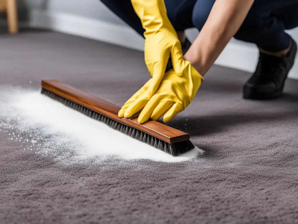 DIY cornstarch carpet stain removal