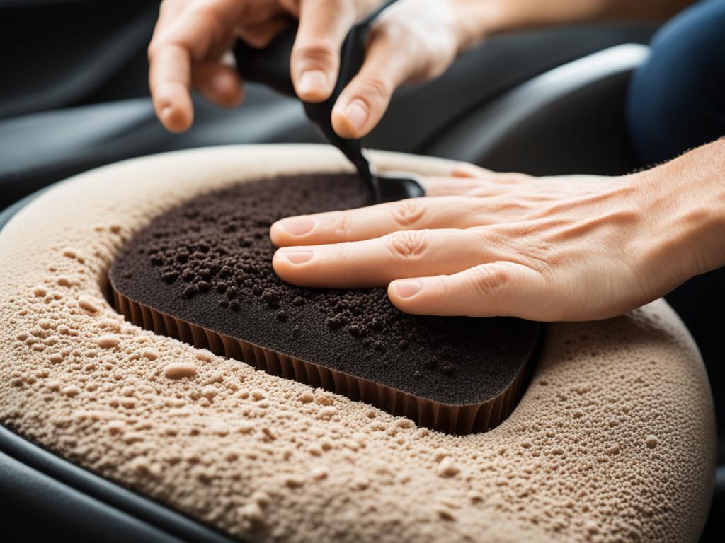 Removing Dry Coffee Stains on Cloth Car Seats