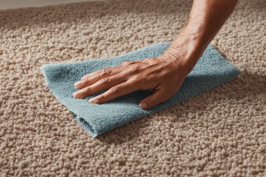 Removing adhesive from carpet