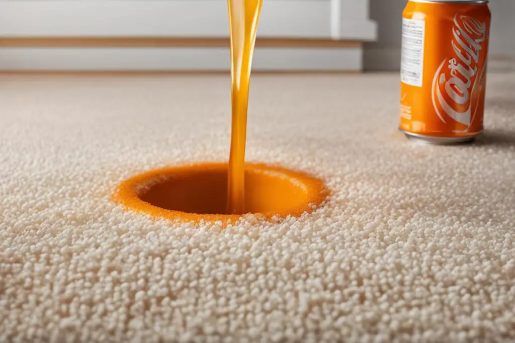 best way to clean orange soda spills from carpet