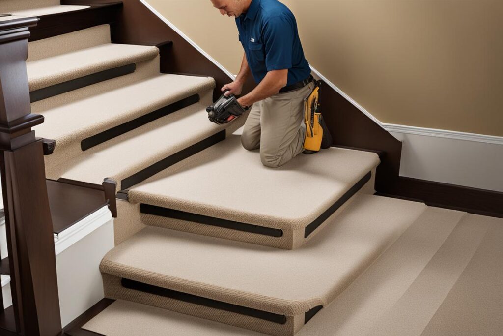carpet stair treads tutorial