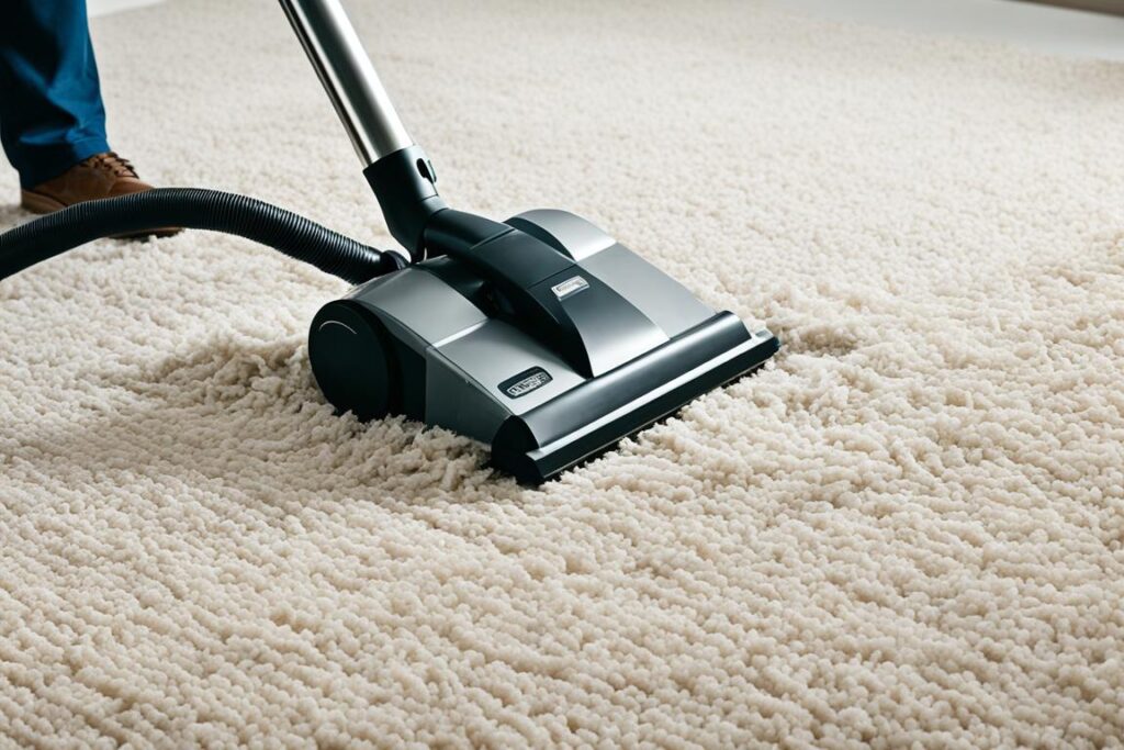 fluffing up a flat carpet