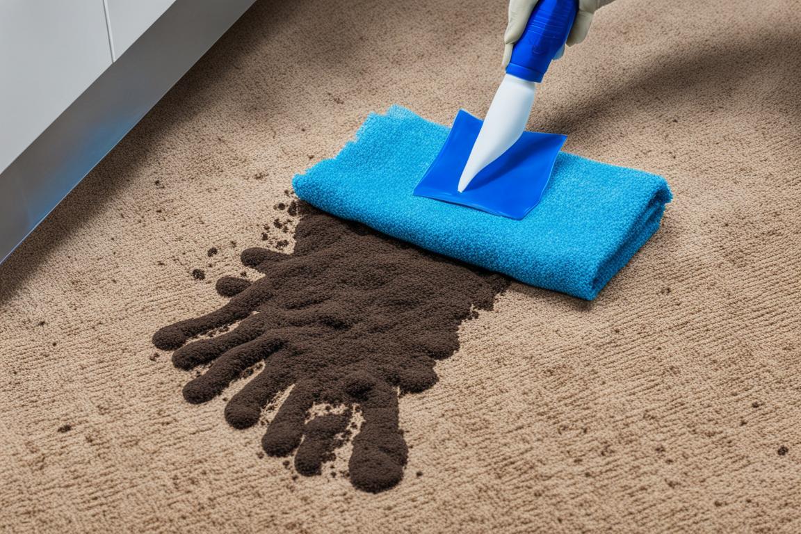 how to clean dried dog poop from carpet
