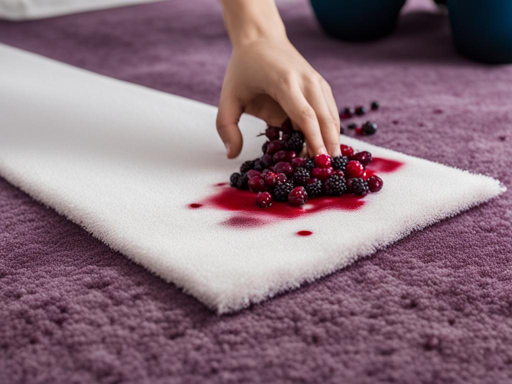 how to get berry stains out of carpet