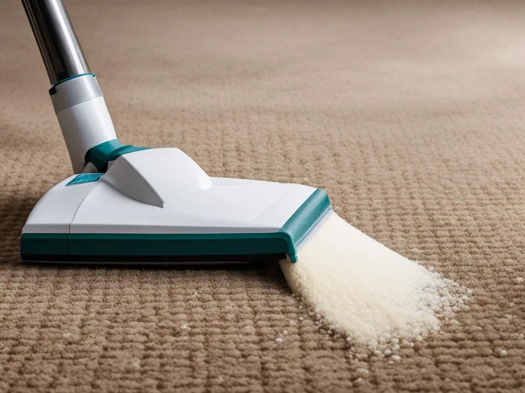 how to get cornstarch out of carpet