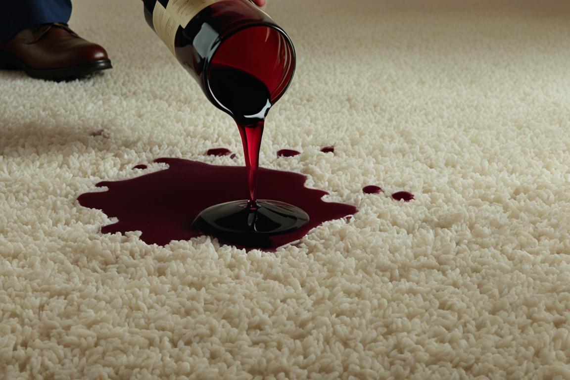 how to get dried red wine out of carpet