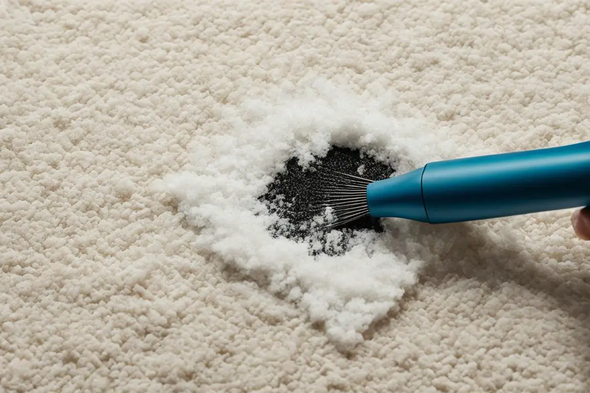 how to get iron burn out of carpet