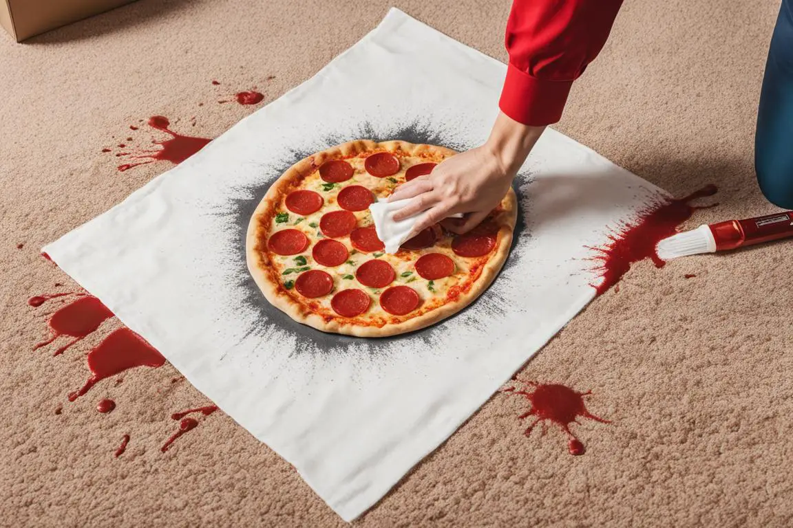 how to get pizza sauce out of carpet