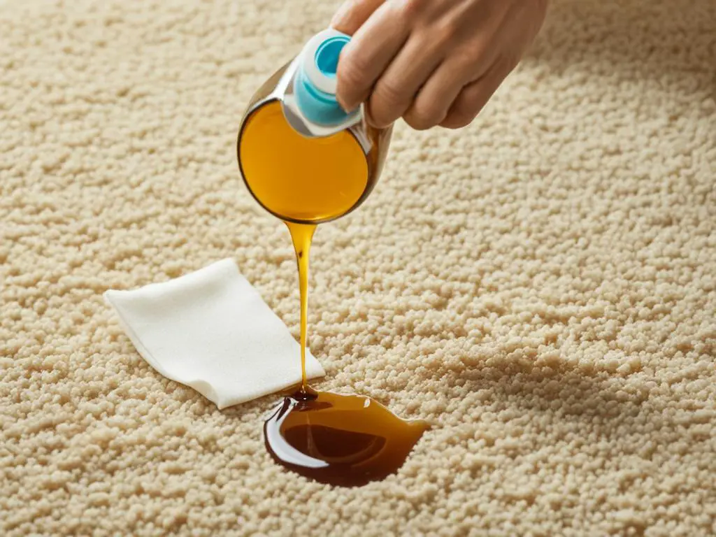 how to remove syrup from carpet