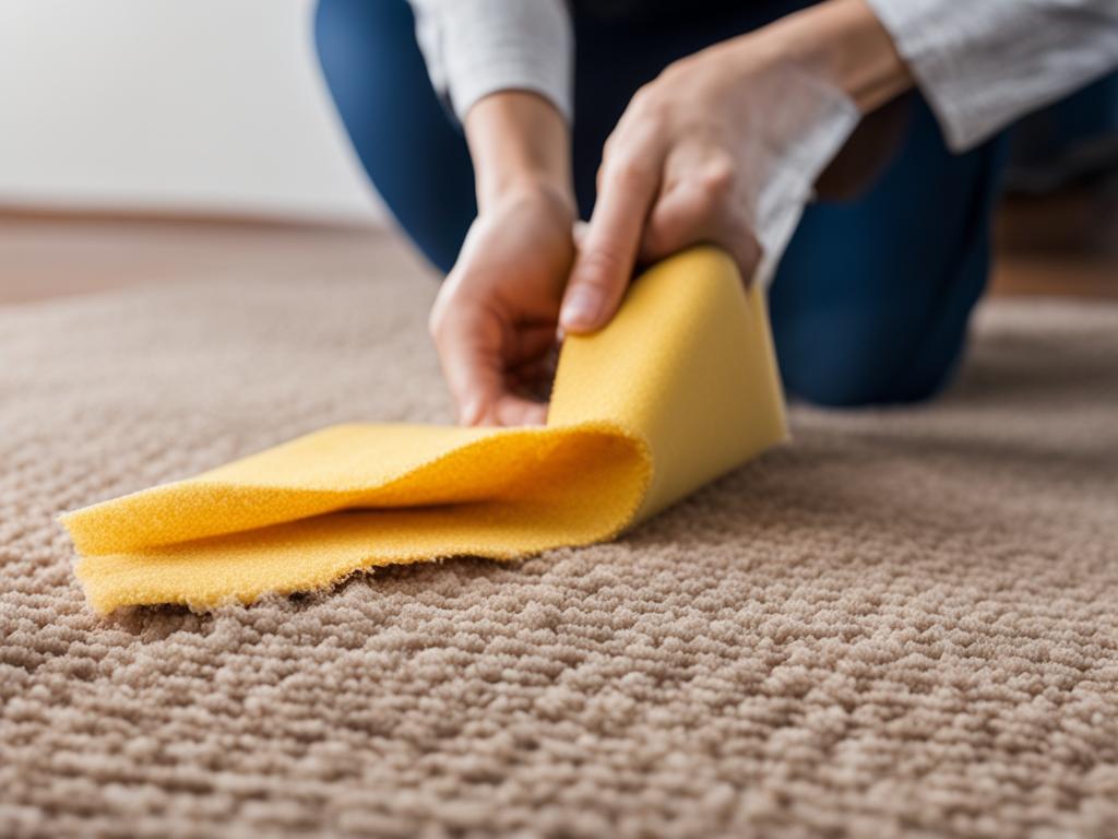 removing adhesive from carpet