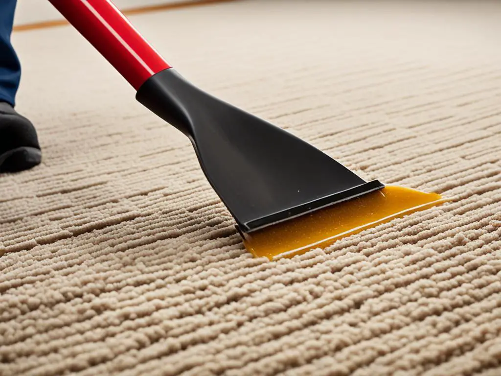removing sticky syrup from carpet