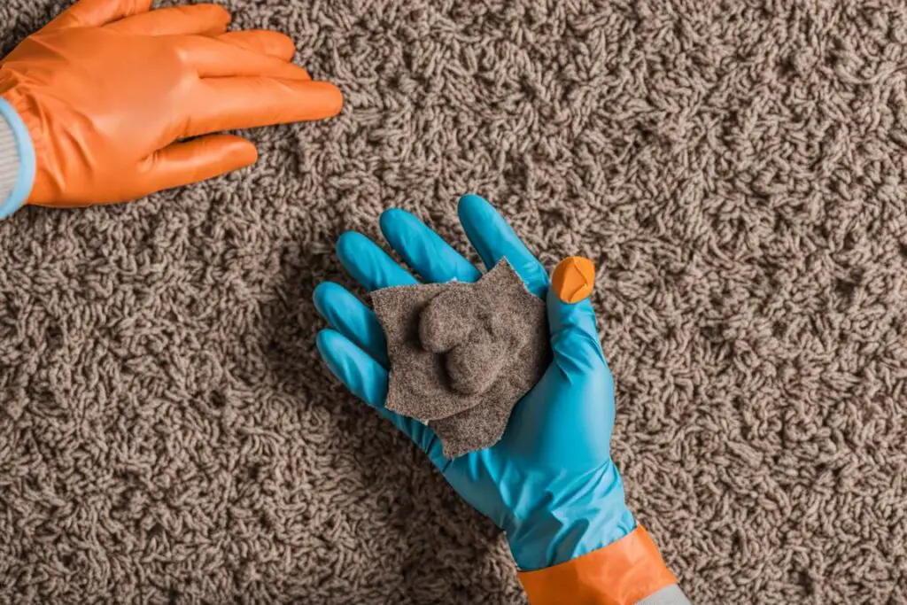 step-by-step guide for removing dried dog poop from carpet