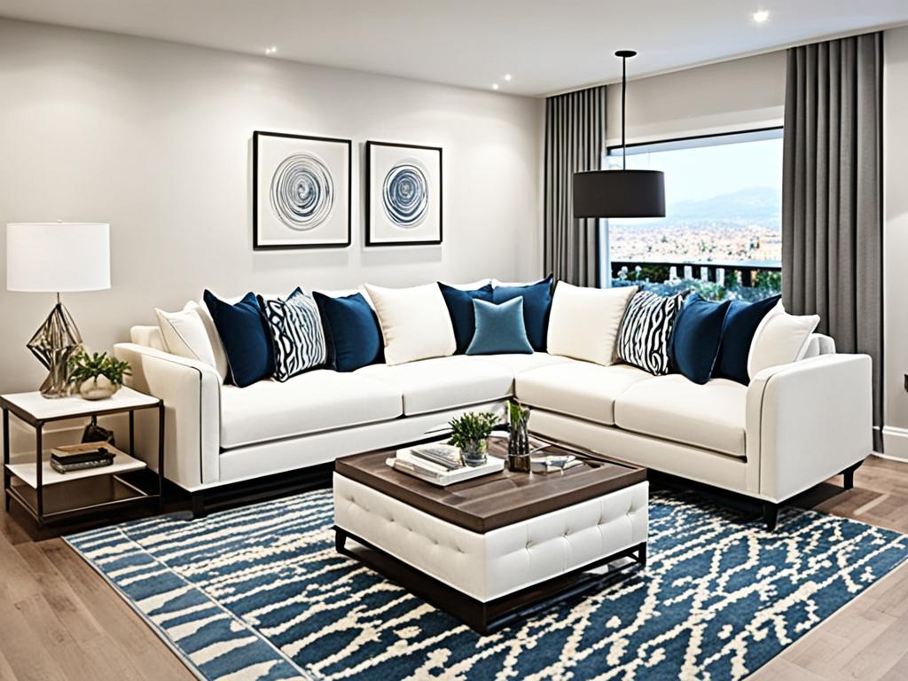 area rug sizing guide for living room with sectional