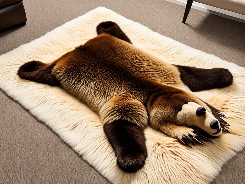 bear skin rug cost
