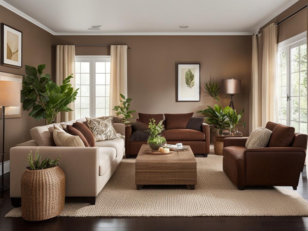 beige rugs for brown sofas