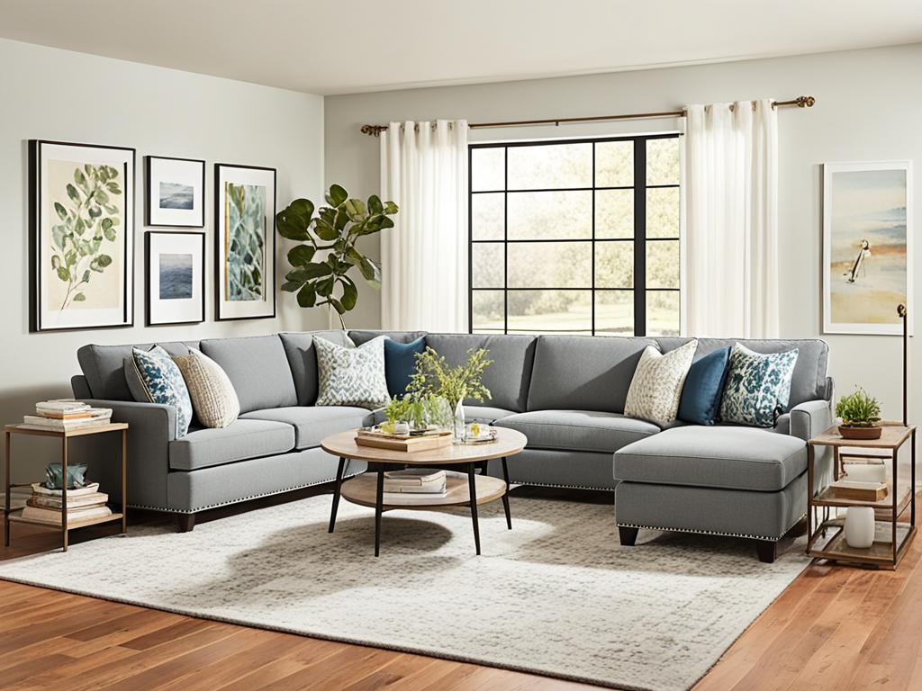 best rug size for 75" sectional
