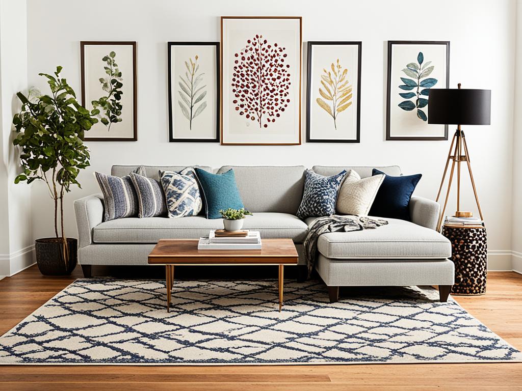 best rug size for sofa image