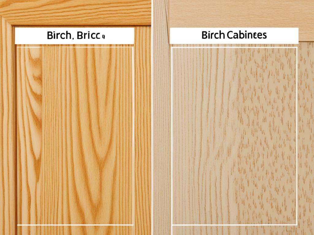 birch vs oak cabinets