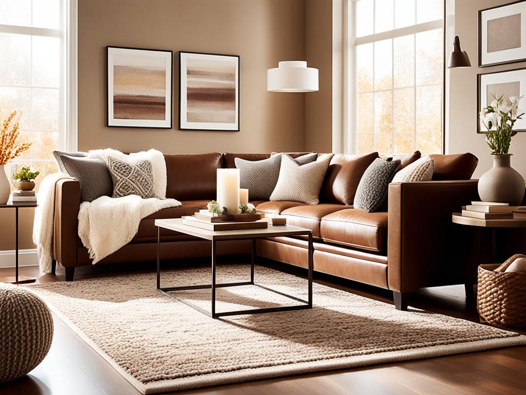 brown couch what color rug