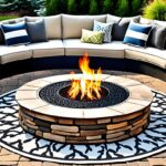 Can you put a fire pit on an outdoor rug