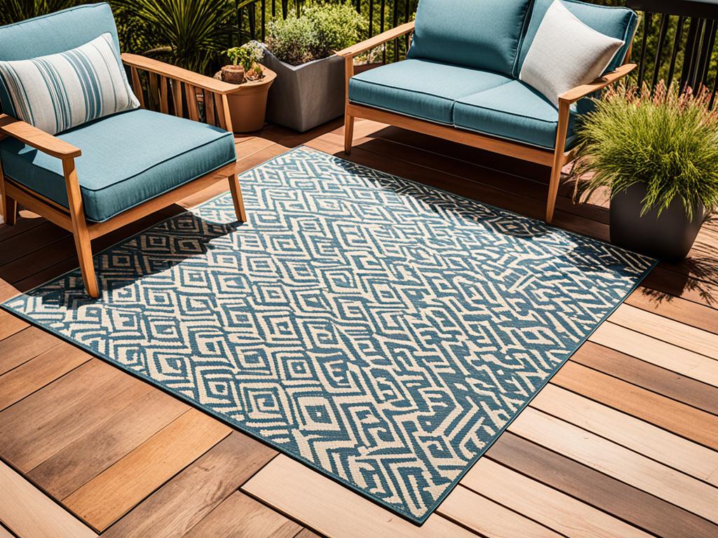 can you put an outdoor rug on a wood deck
