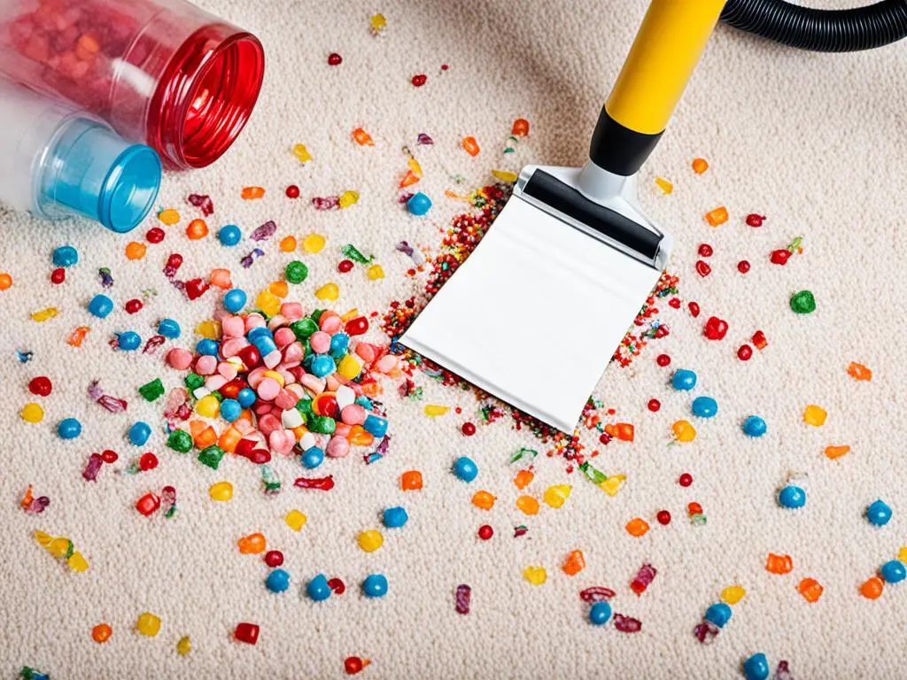 candy spill cleanup