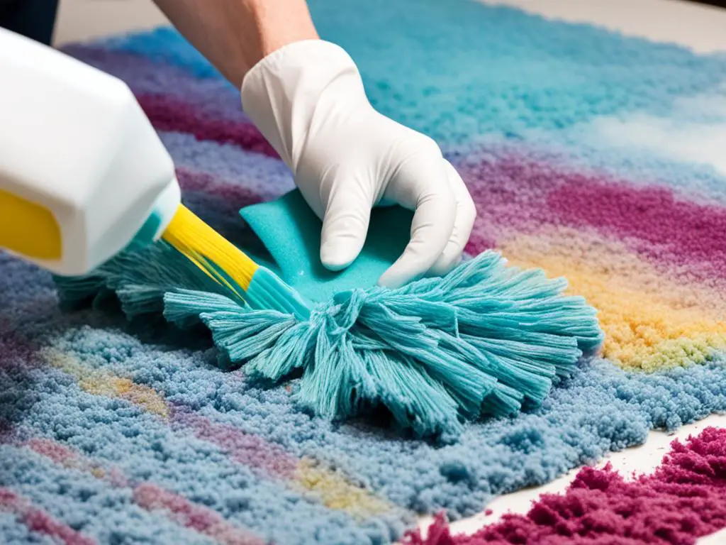 deep cleaning a rag rug