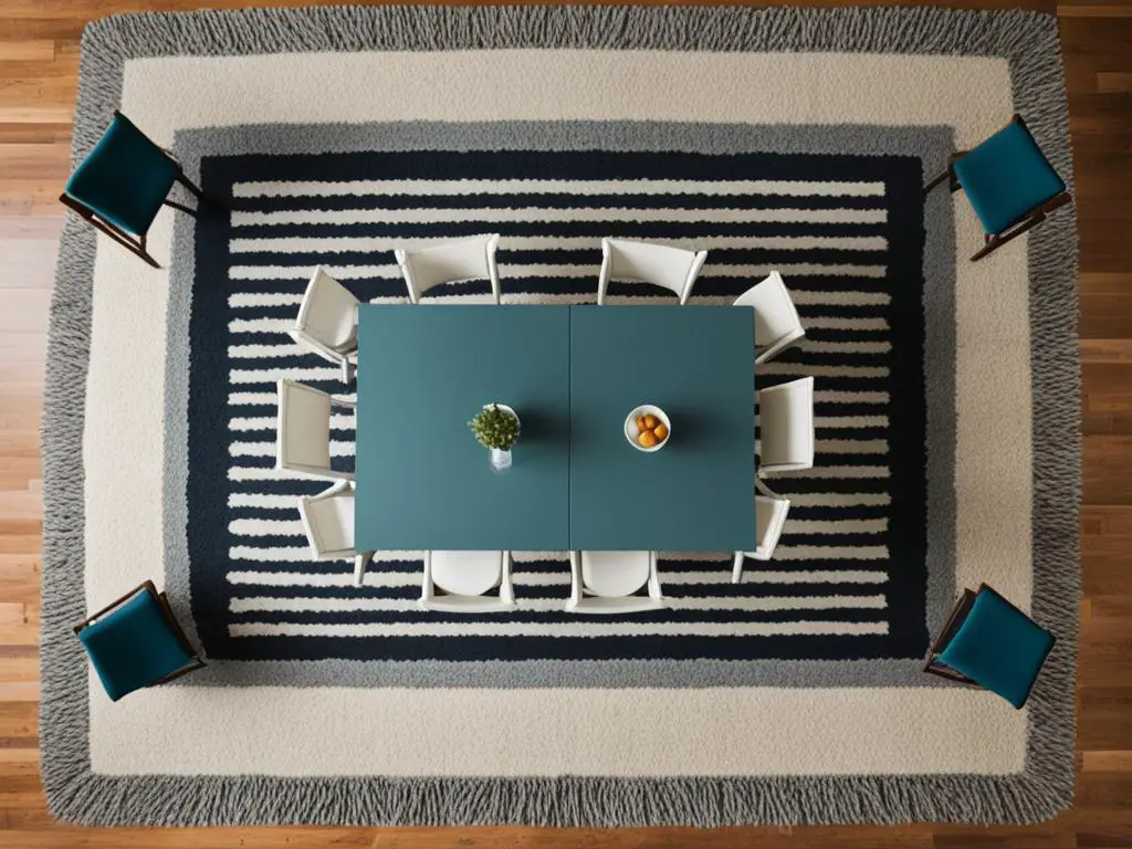 dimensions of a dining room rug