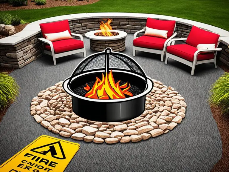 can you put a fire pit on an outdoor rug