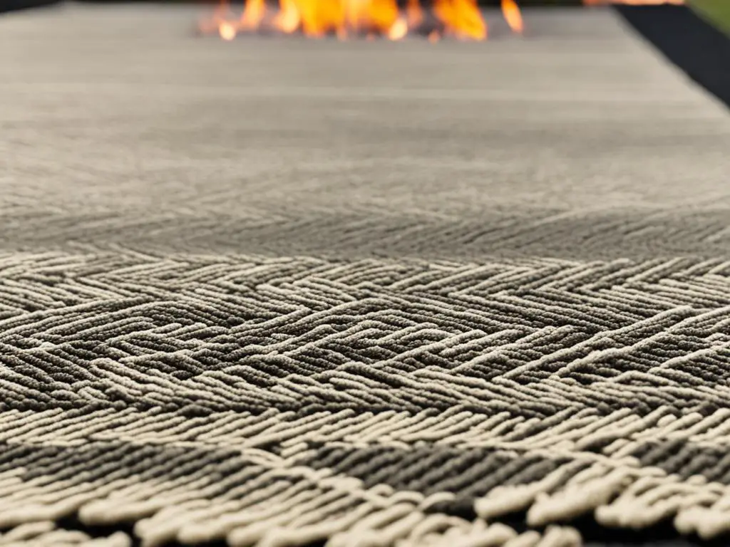 fire-resistant outdoor rug