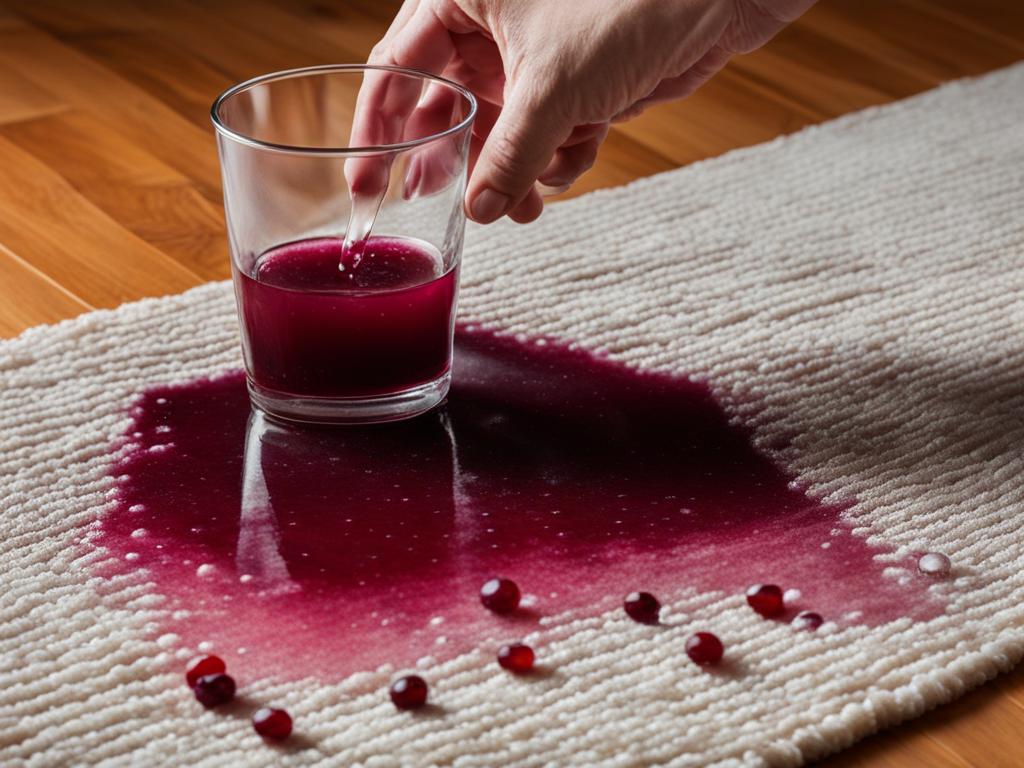 home remedy for cranberry juice stains on rug