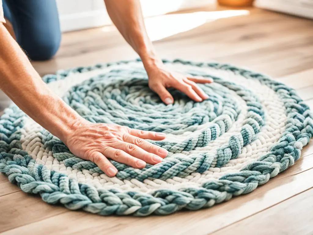 how to clean a braided rug