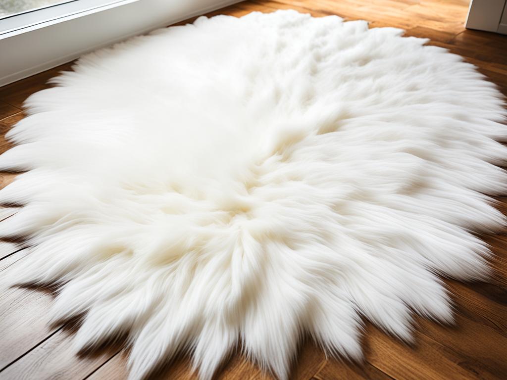 how to clean a white faux fur rug