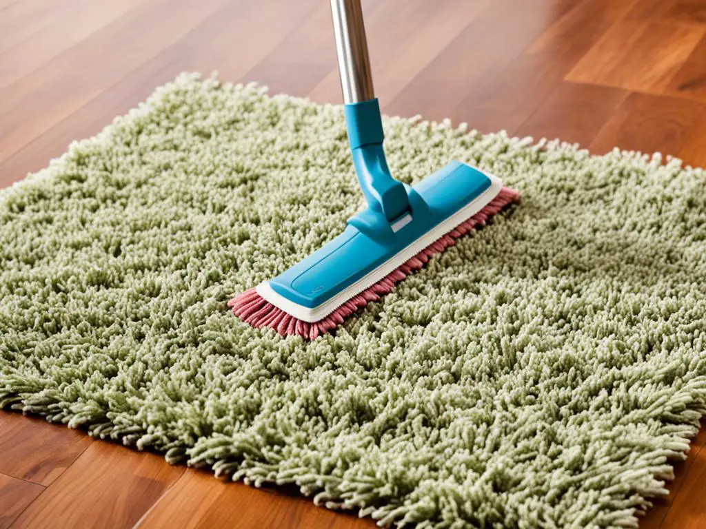 how to clean an area rug on hardwood floor