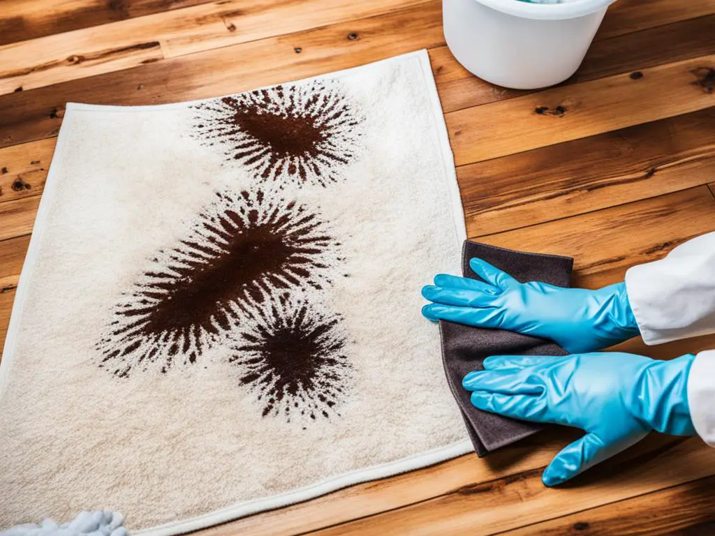 how to clean cowhide rug dog urine