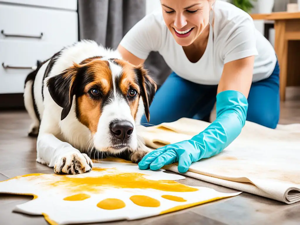 how to clean dog urine from cowhide rug