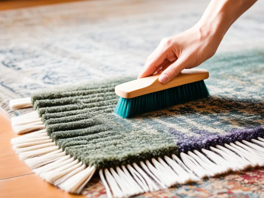 how to clean fringe on oriental rug