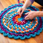How to crochet a rug with yarn