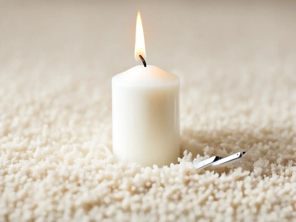 how to get candle wick out of carpet