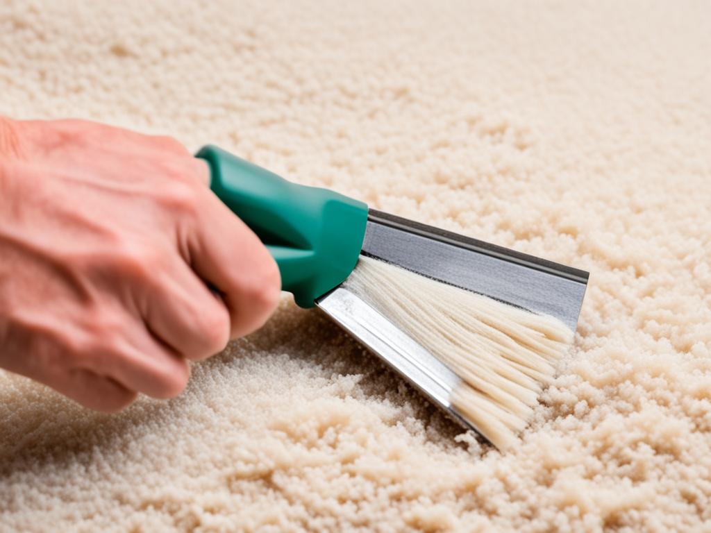how to get caulk out of carpet