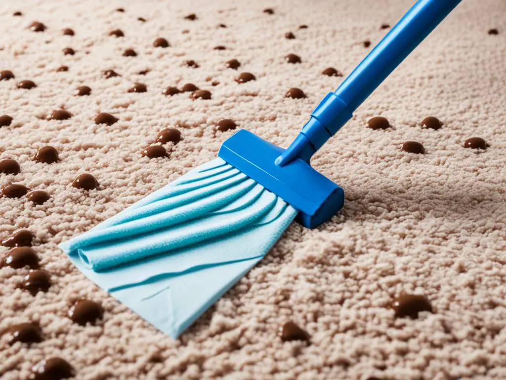 how to get chocolate ice cream out of carpet