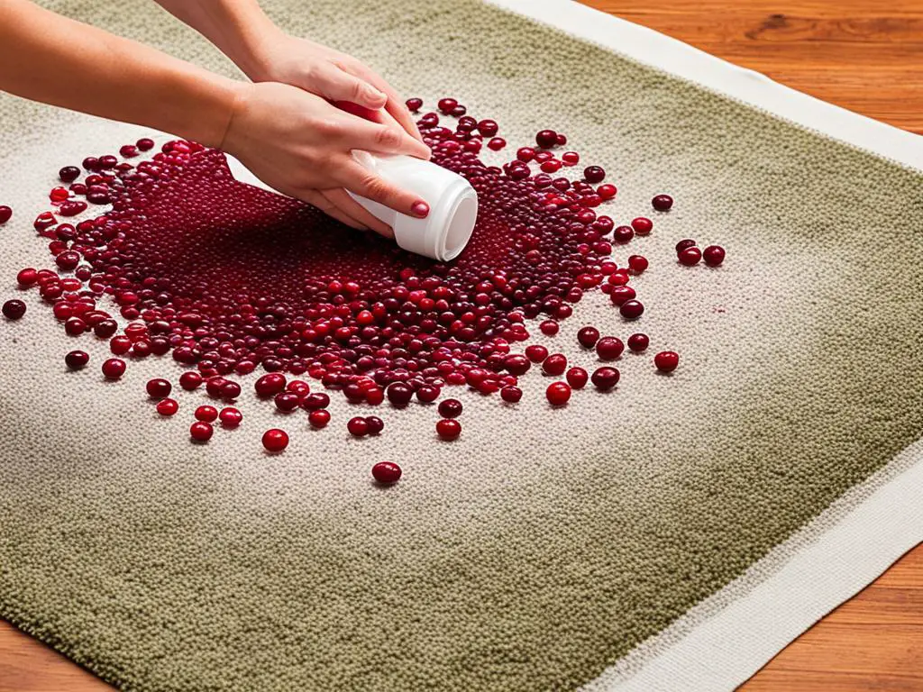 how to get cranberry juice out of rug