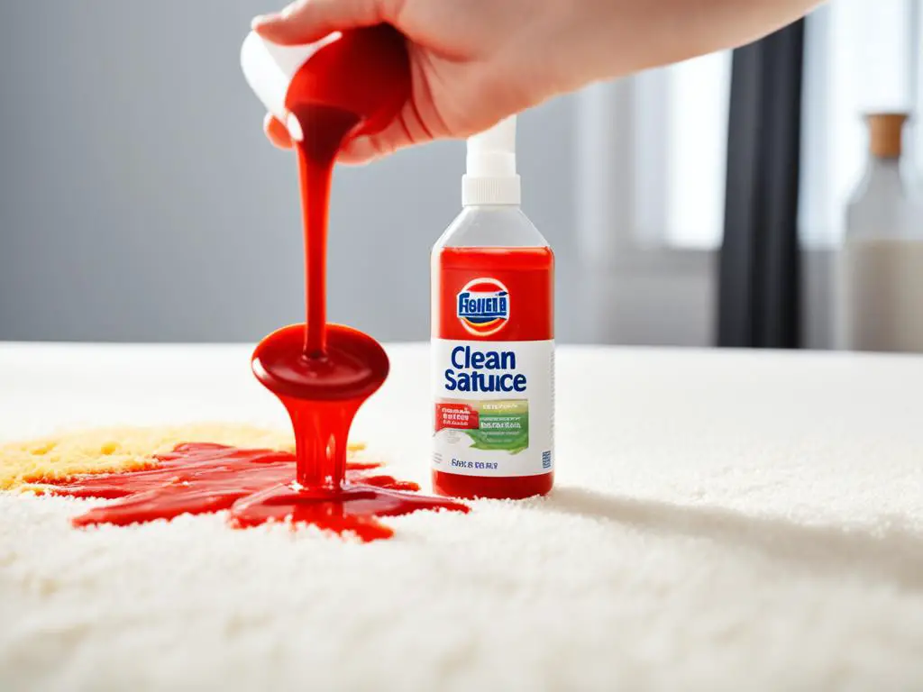 how to get spaghetti sauce out of white carpet