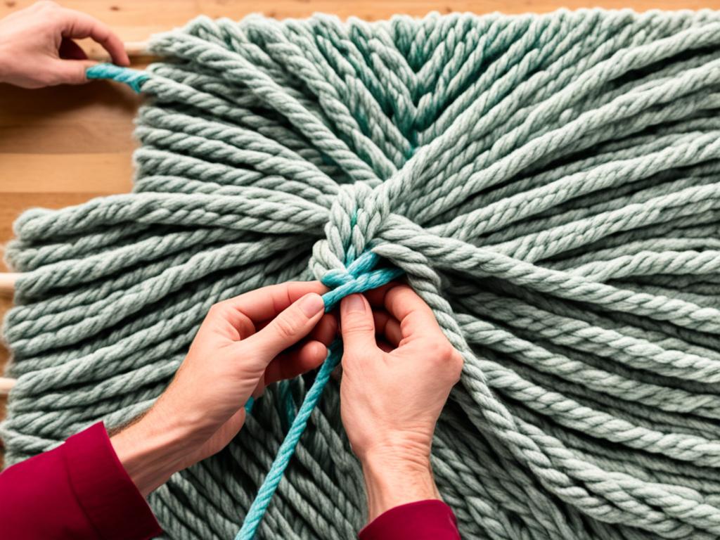 how to hand knot a rug