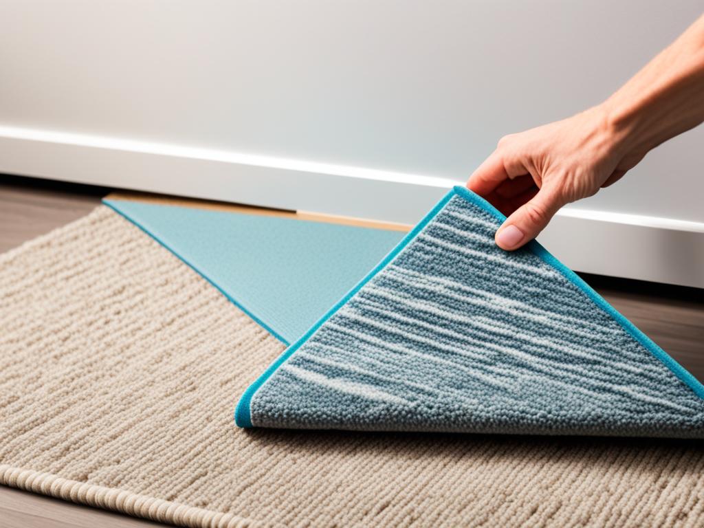 how to keep the corners of a rug down