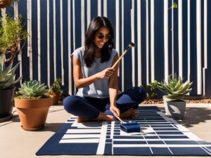 Read more about the article DIY Guide: How to Paint an Outdoor Rug Easily