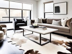 Read more about the article Stylish Tips: How to Style a Cowhide Rug